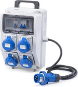 ROSI Quadro di distribuzione ASC per cantieri con 4 Prese 2P+⏚ 230V 16A IP67