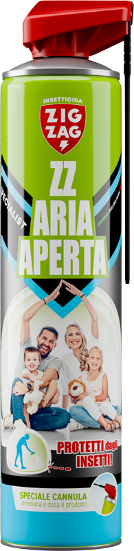 ZIG ZAG - Insetticida Spray ARIA APERTA 600ml | Anti-Zanzare | Protezione 8 Ore | Esterni e Interni