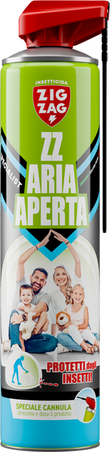 ZIG ZAG - Insetticida Spray ARIA APERTA 600ml | Anti-Zanzare | Protezione 8 Ore | Esterni e Interni