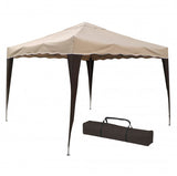 Gazebo Pieghevole 3x3m | Struttura Metallo 25x25mm | Poliestere 160g/m² | Borsa Trasporto