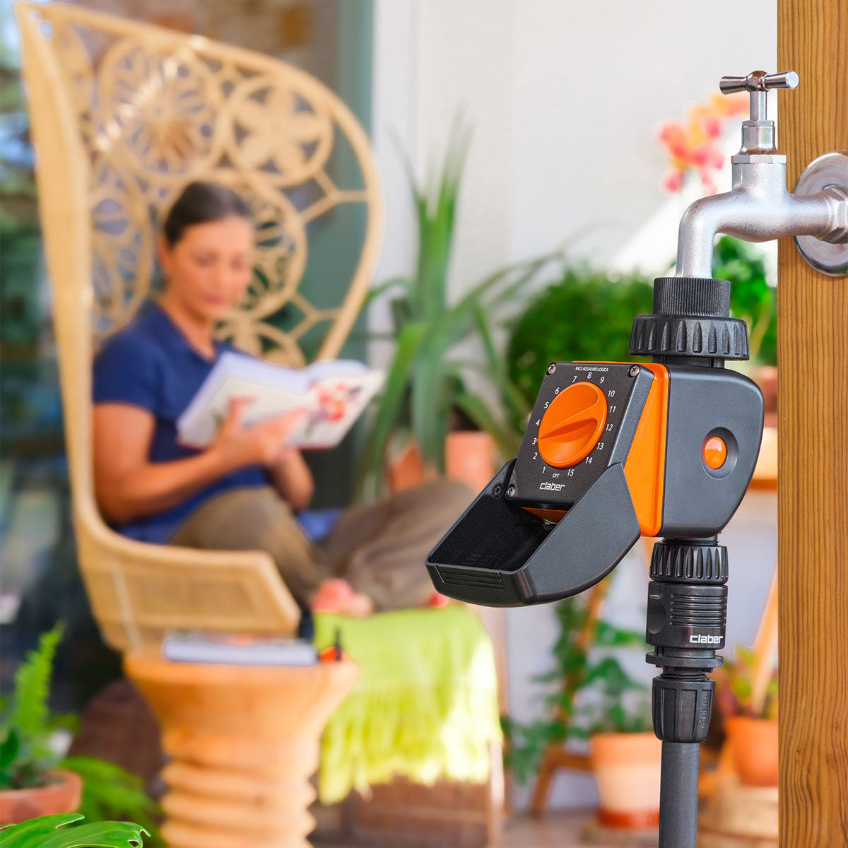 Claber Programmatore irrigazione Logica 8422 – 15 programmi, attacco 3/4", uso esterno