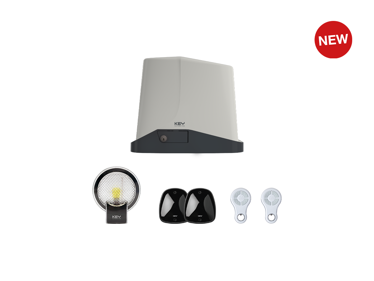Key Automation Kit automazione per cancelli scorrevoli fino a 400 Kg 24V - 900KTUS4324ES