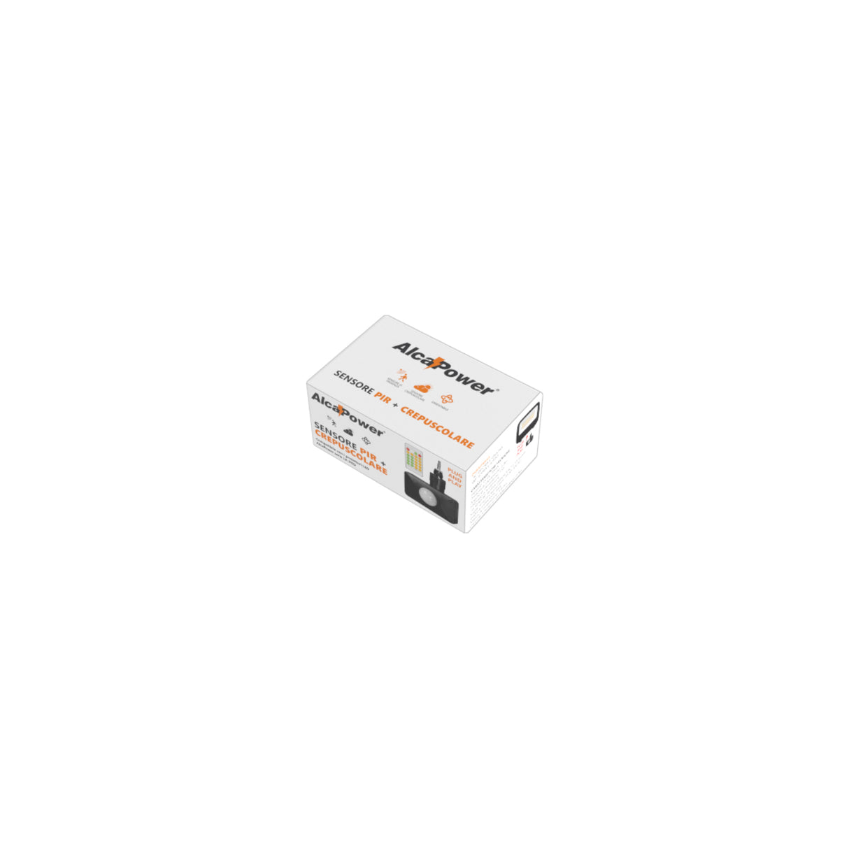 ALCAPOWER 930481 – Sensore PIR + Crepuscolare con Telecomando | IP65 | Plug & Play