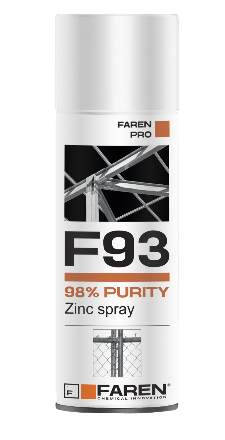 FAREN F93 Zinco Spray Zincante a freddo Professionale 400ml (Confezione da 12pz)