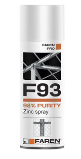 Faren F93 Zinco Spray Zincante a freddo Professionale 400ml (Confezione da 12pz)