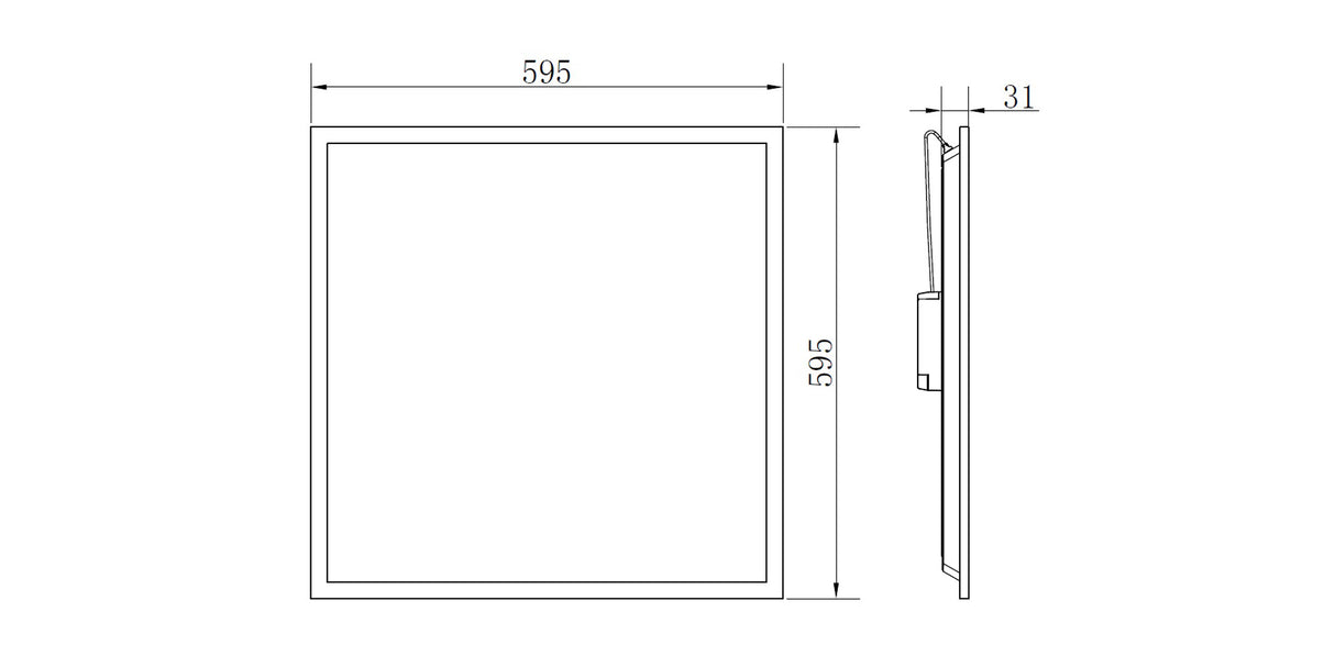 ReeR Pannello LED Backlit 600×600 36W IP20 4000K CRI80