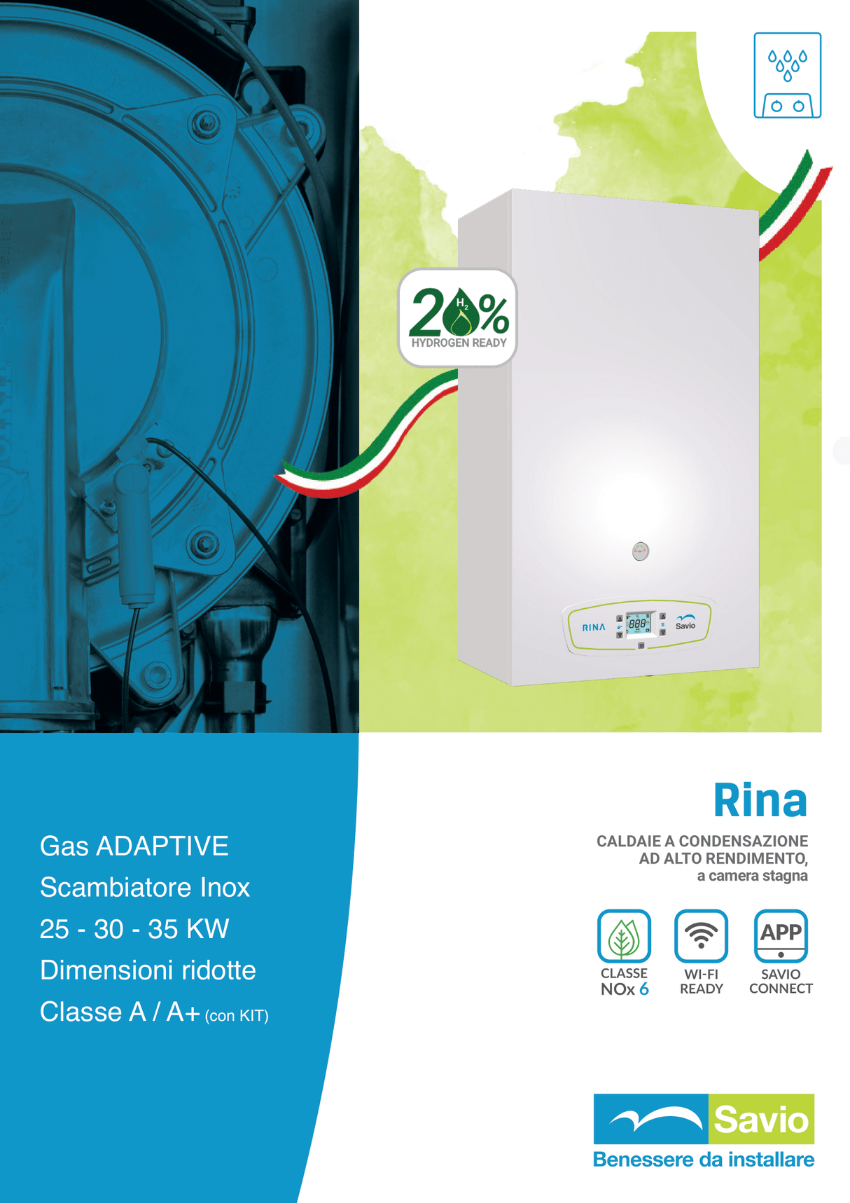Savio Caldaia a Condensazione RINA 25 con Kit Fumi OMAGGIO