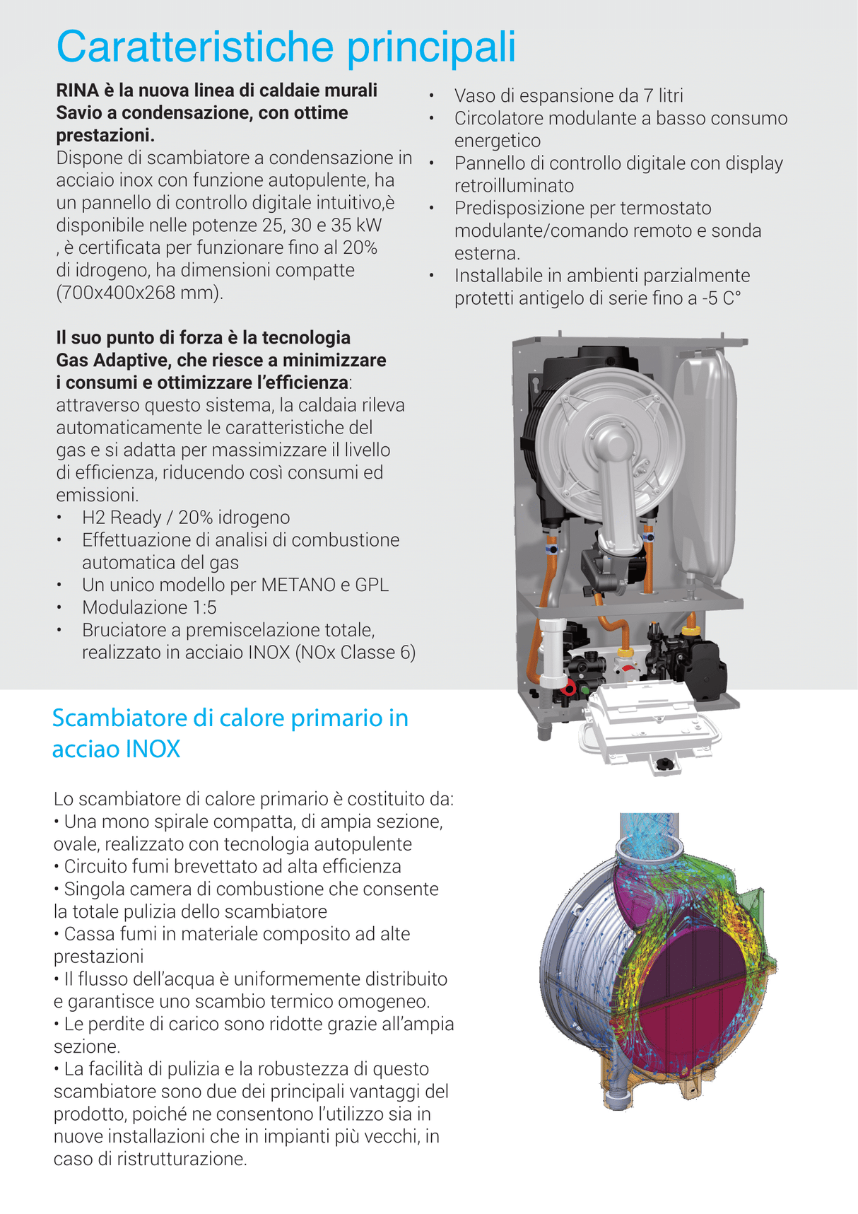Savio Caldaia a Condensazione RINA 25 con Kit Fumi OMAGGIO