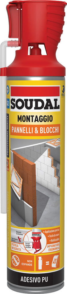 Soudal Schiuma Pannelli & Blocchi Genius Gun 600ml