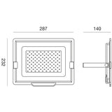 LED floodlight 100W IP65 natural light 4000K GES844N GEALED white