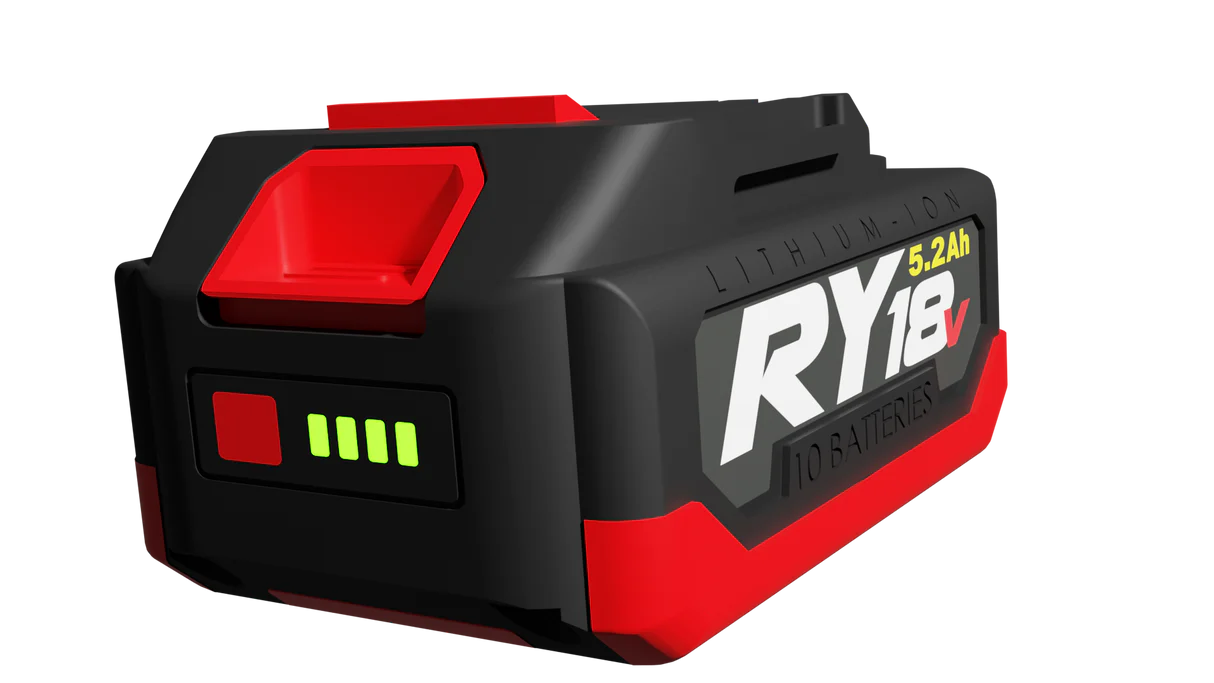 Kit Castellari Soffiatore RY30G con 2 Batterie da 18V e Caricabatterie Rapido [BUNDLE]