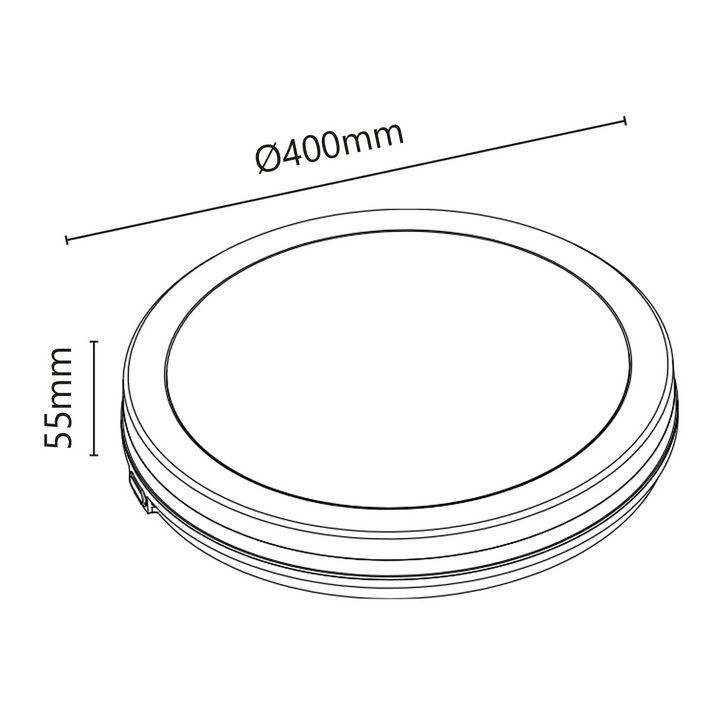 Plafoniera LED IP65 CCT 36W 3600lm Rotonda