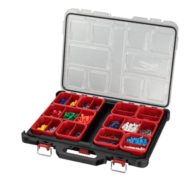 Milwaukee PACKOUT™ Organiser Slim Porta minuteria sottile IP65 compatibile con sistema modulare - 4932471064