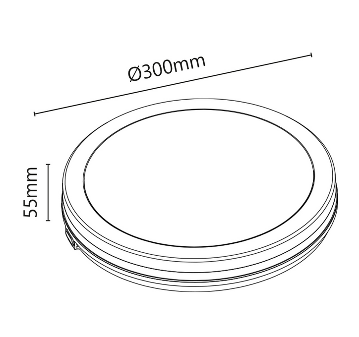 Plafoniera LED IP65 CCT 24W 2400lm Rotonda