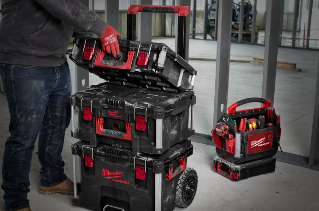 Milwaukee PACKOUT™ Cassetta Portautensili Valigetta modulare resistente con maniglia rinforzata - 4932464080
