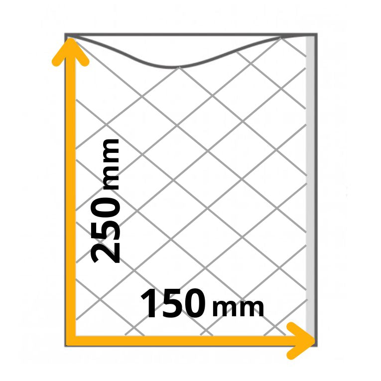 Buste sacchetti sottovuoto goffrate per alimenti cm 15x25 CF 100 pezzi