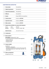 Elettropompa sommergibile per drenaggio acque sporche 0,75HP TOP3 - VORTEX / GM Pedrollo