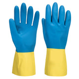 Rutschfeste, doppelt getauchte Latex/Neopren-Anti-Säure-Handschuhe