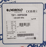 Elettropompa sommergibile per drenaggio acque sporche 0,33HP TOP1 - VORTEX / GM Pedrollo