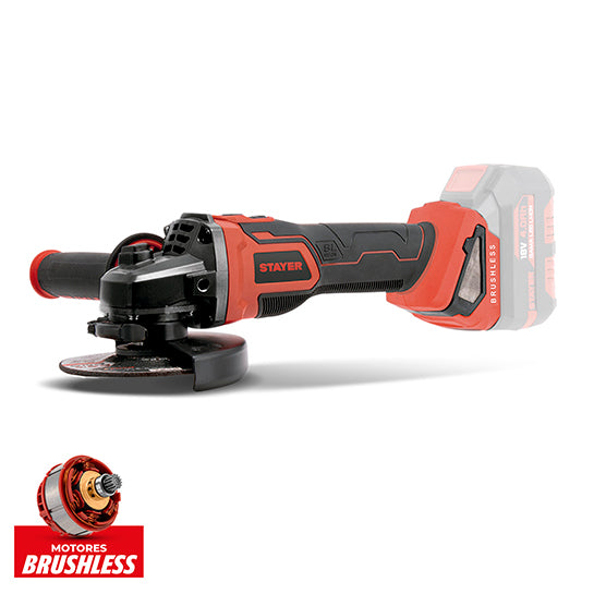STAYER AGBX L2024 – Smerigliatrice Angolare Brushless 18V con 2 Batterie da 4Ah