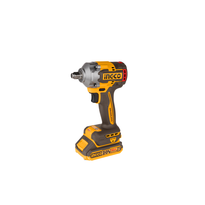 INGCO Avvitatore ad Impulsi Brushless 400 Nm | 20V con 2 batterie da 2Ah e valigetta