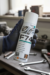 Bomboletta spray F74 con dimensioni corrette 20x6.5cm