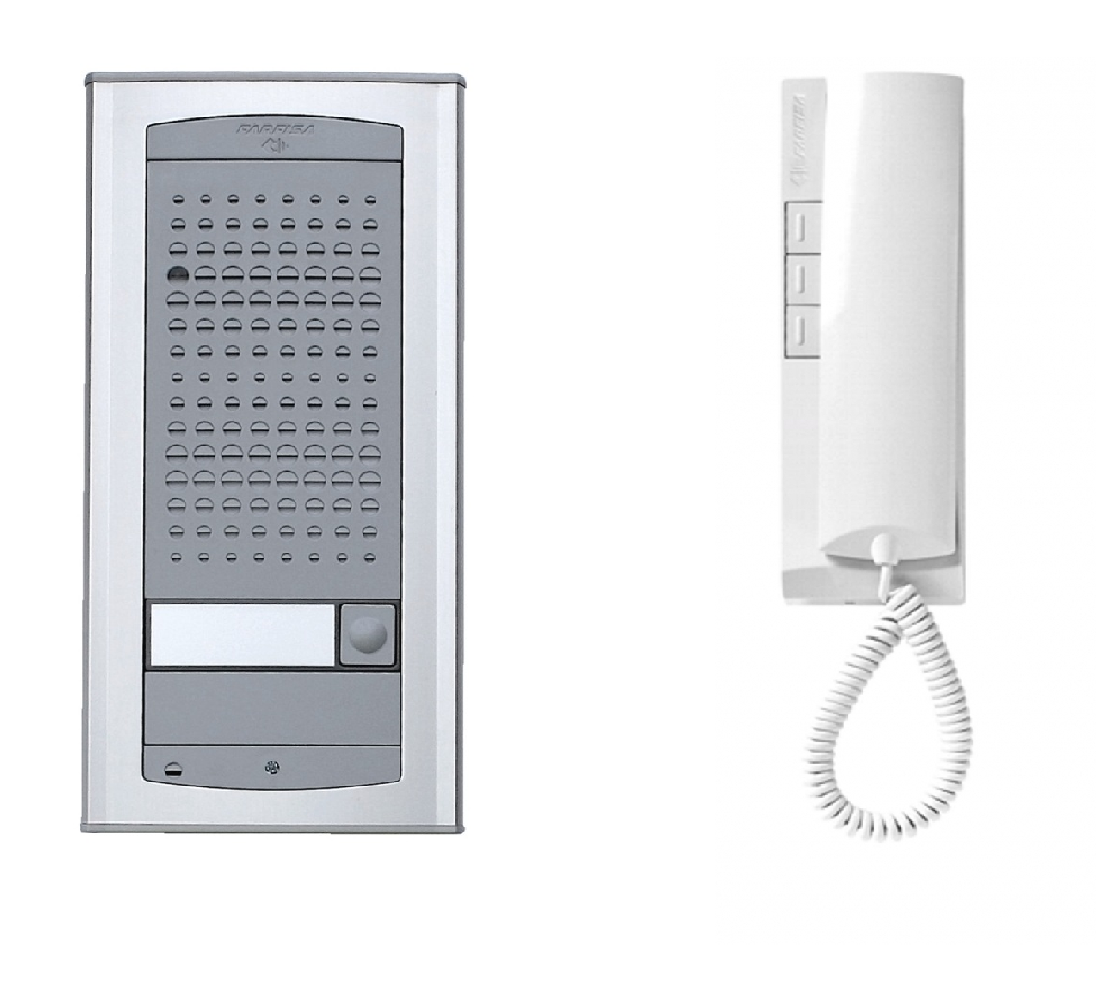 Farfisa Kit Citofonico DUO a 2 Fili Espandibile con Posto Esterno, Citofono Exhito, Driver XM2922 e Alimentatore