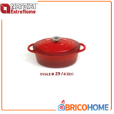 Casseruola Cocotte in ghisa ovale con coperchio 29cm 4 litri - Cucinotta La Nordica