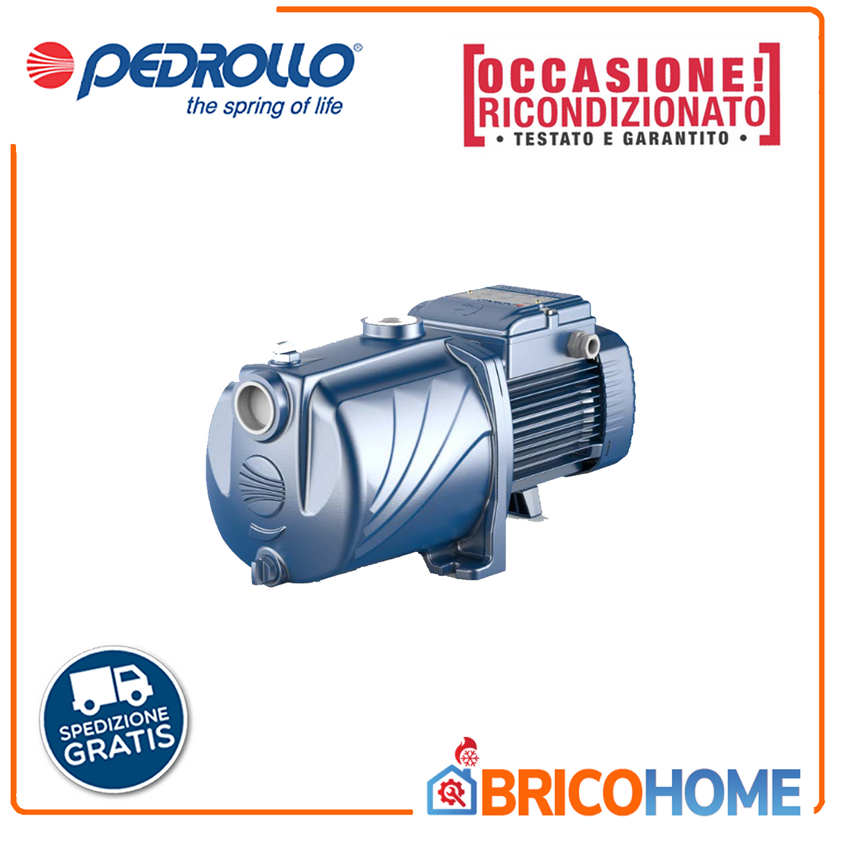 Silent multi-impeller centrifugal electric pump PEDROLLO 4CPm80 HP. 0.75