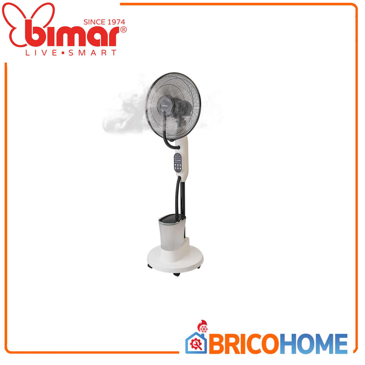 Ventilatore  a piantana nebulizzante con telecomando 40cm - Bimar