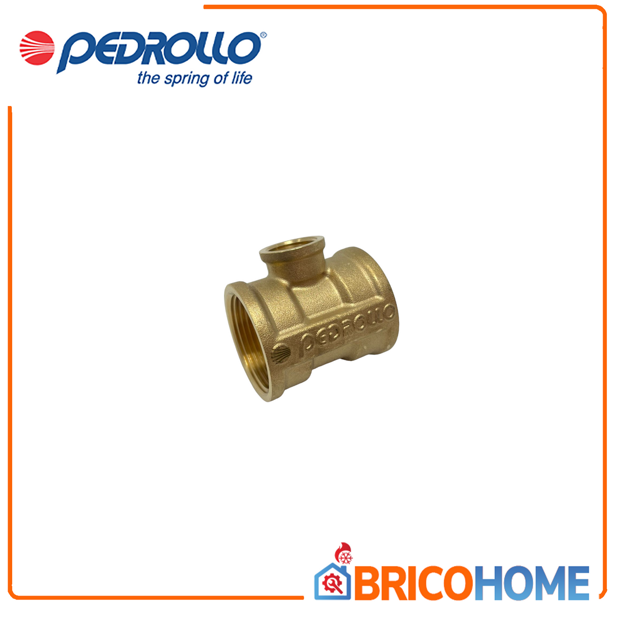 Pedrollo raccordo 3 vie 1"1/4 X 1/2" per vaso espansione 1SF Top Multi Tech