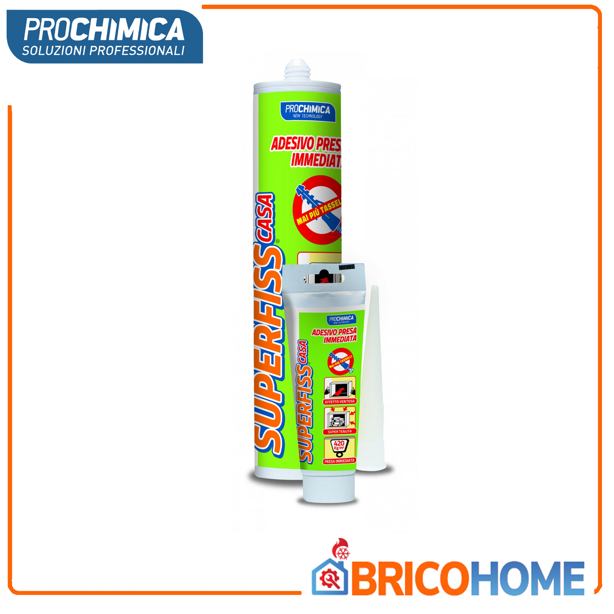 PROCHIMICA SUPERFISS CASA 280ml – Adesivo a Presa Rapida Effetto Ventosa