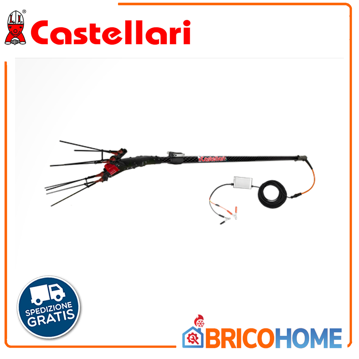 Abbacchiatore Raccogli Olive elettrico Vertigo Carbon L 30V ( 2,4 - 3,2 mt ) - Castellari