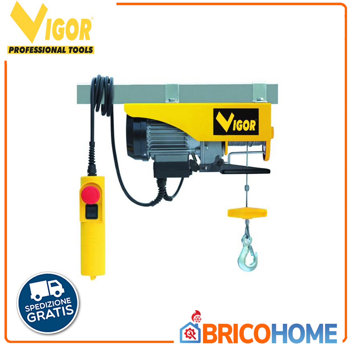 Paranco Elettrico 750W 200 Kg - Vigor