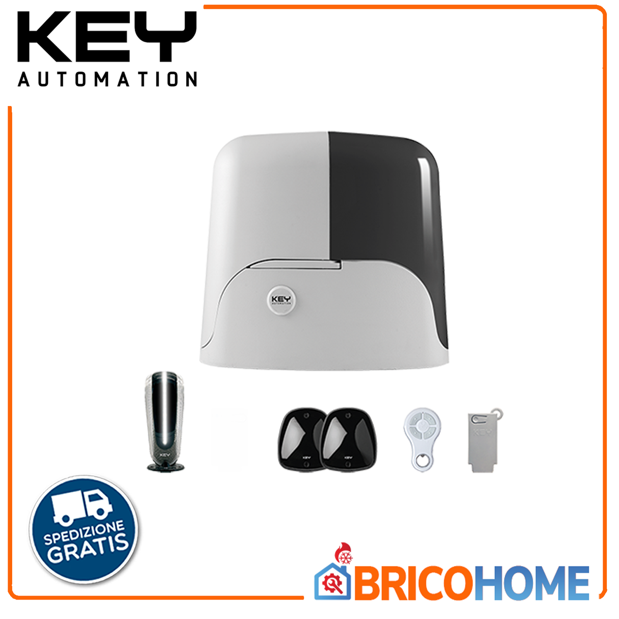 Kit connesso Wi-Fi per cancelli scorrevoli fino a 500 Kg 24V KSUN5024EK - Key Automation