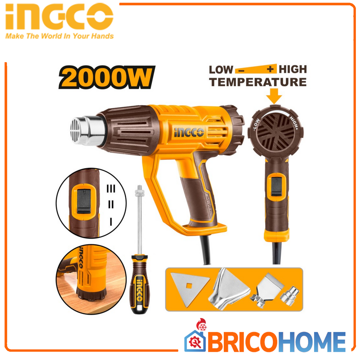 Professional 2000 W INGCO heat gun