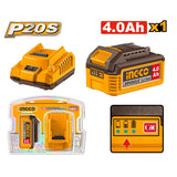 4-Ah-Akku + Ladegerät-Kit (FBLI2002+FCLI2001E) INGCO