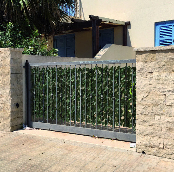 Siepe Decorativa LAURO MIX | 1x3m | Foglie Poliestere | UV Stabilizzato | Sistema Point