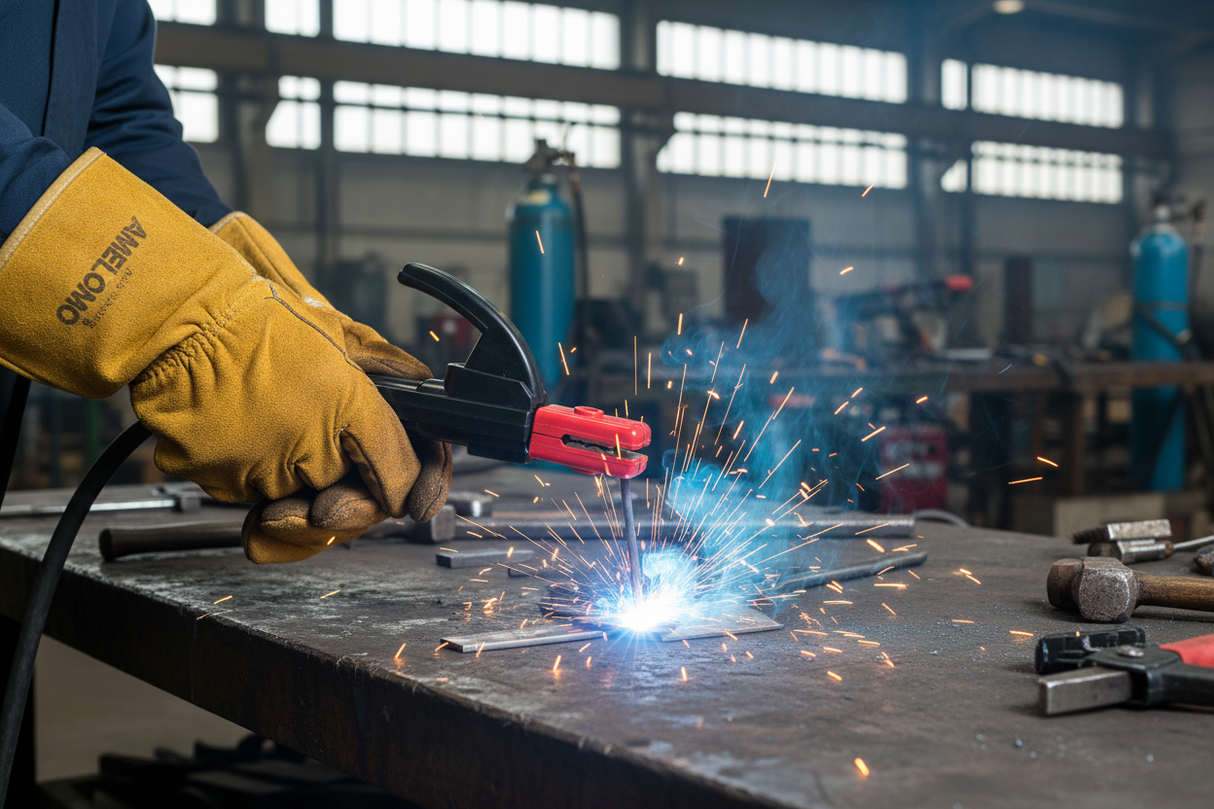 Pinza AWELCO 88200 in uso con proporzioni reali