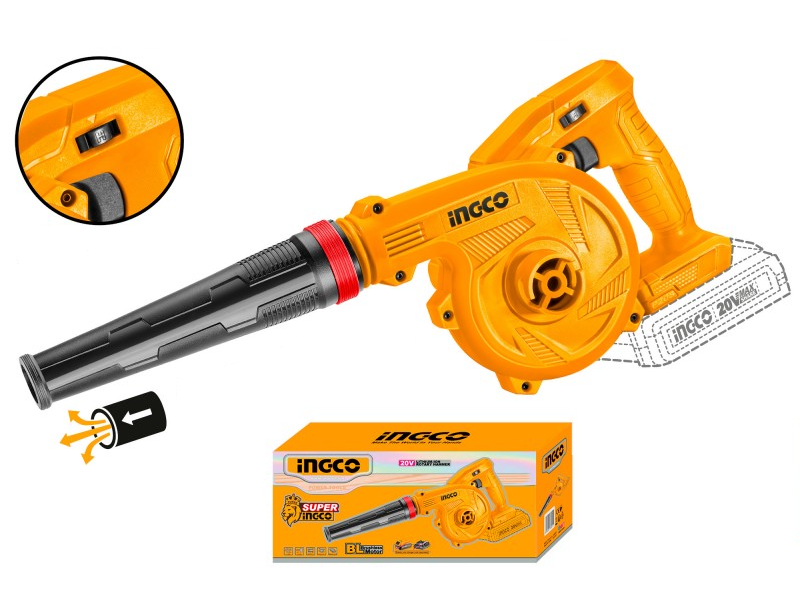INGCO Soffiatore a Batteria 20V – 2,7 m³/min – Solo Corpo NUDO (CABLI20018E)
