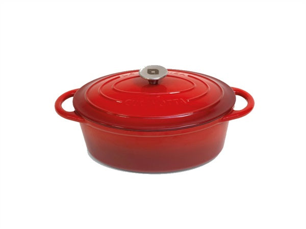 Casseruola Cocotte in ghisa ovale con coperchio 33cm 6 litri - Cucinotta La Nordica