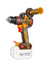 INGCO Trapano Avvitatore con percussione 42V 99Nm brushless con 2 batterie 2Ah - NEW