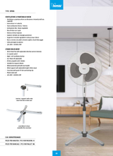 Bimar Ventilatore a piantana 3 pale Ø40cm 45W