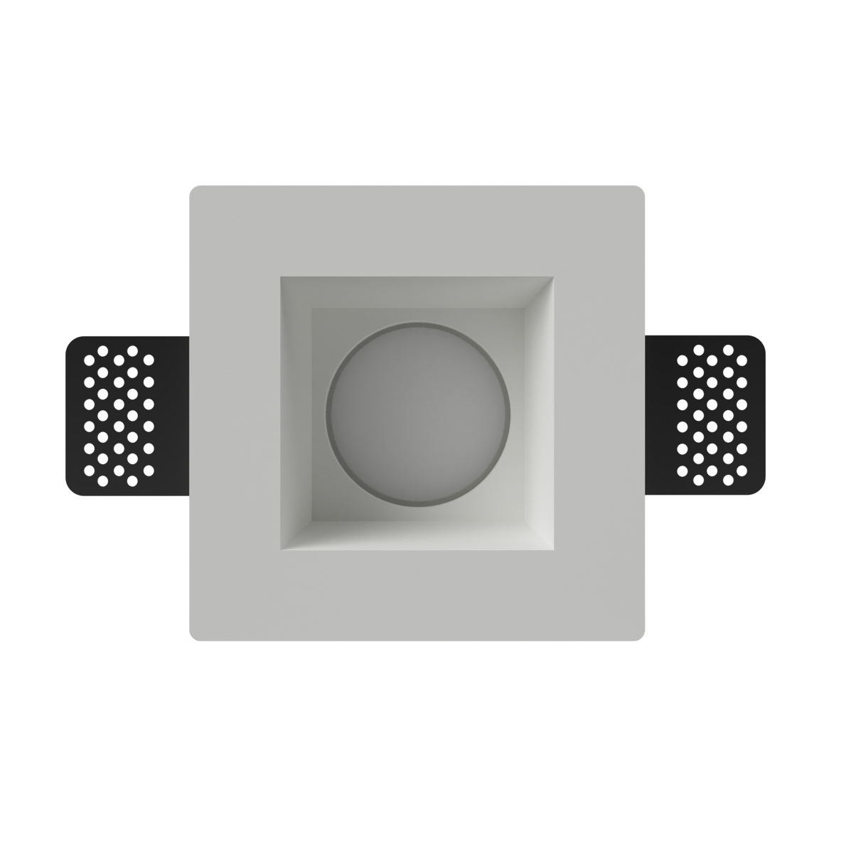 Quadratischer Gips-Einbaustrahler für GU10-Lampen