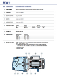 PEDROLLO JSWm 1AX - 0,75 PS selbstansaugende Elektropumpe - für Autoklaven