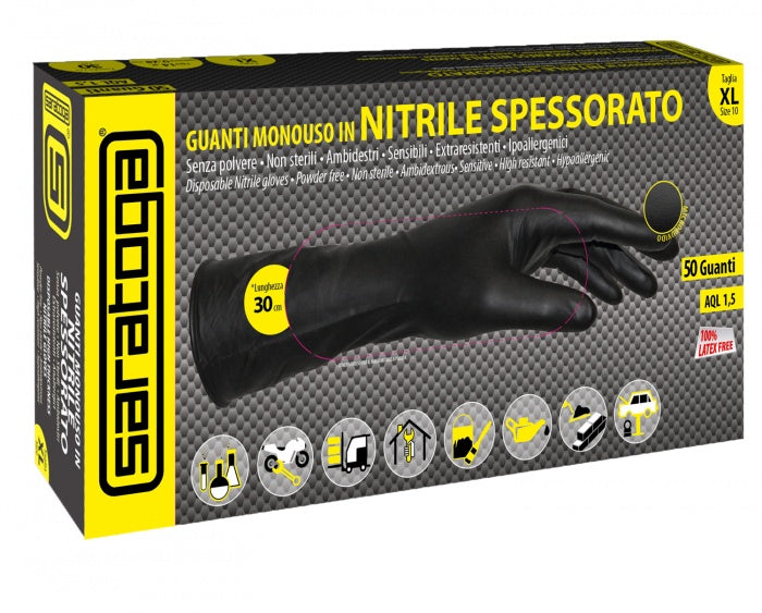 Disposable nitrile gloves 50 pcs - Saratoga