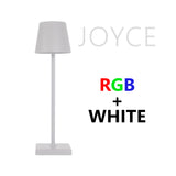 Lampada LED da tavolo ricaricabile dimmerabile RGB+White - Joyce Bianca