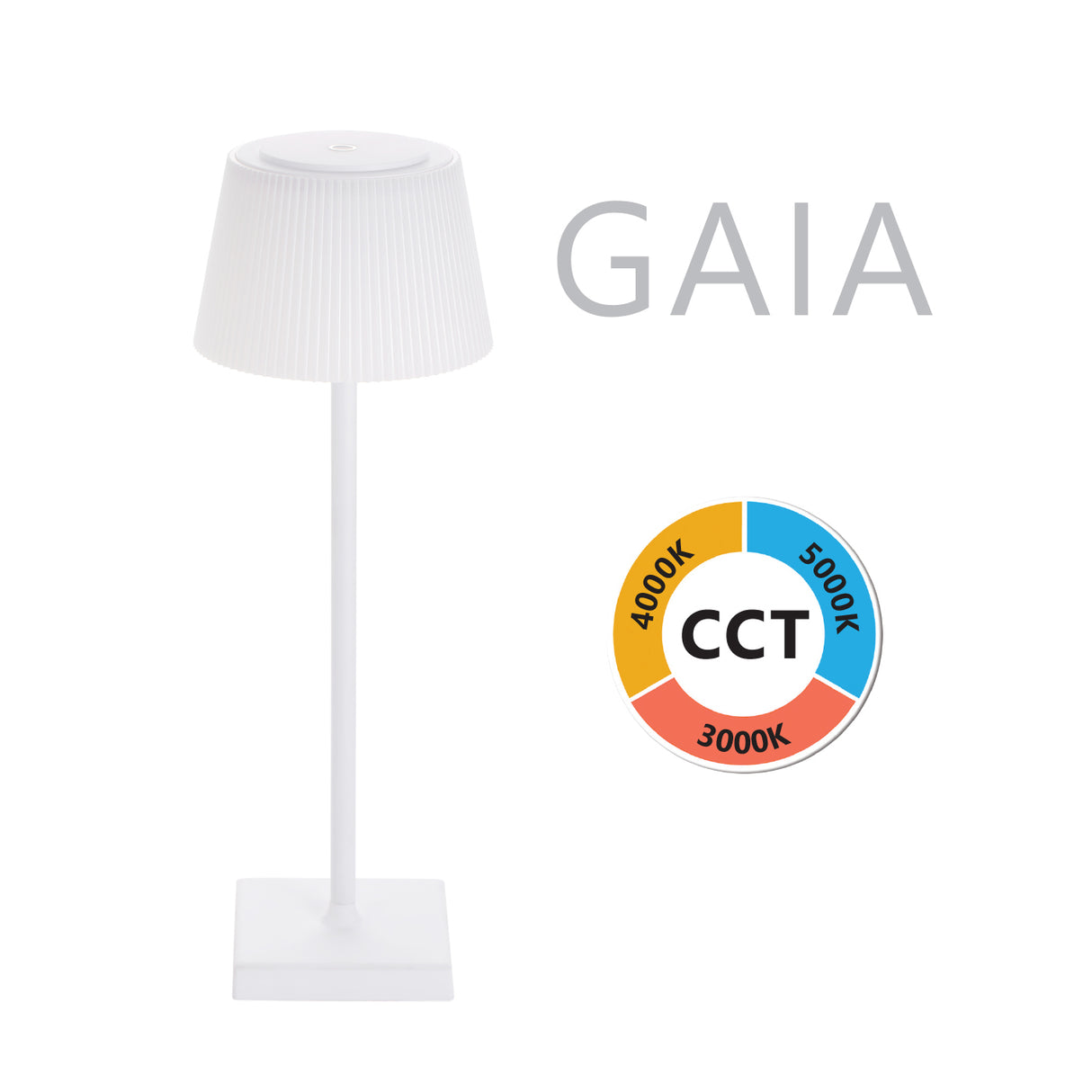 CCT LED-Tischleuchte, dimmbar und wiederaufladbar 