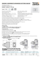 Sensore di movimento infrarosso incasso per 503 -  Keystone Tecno Switch