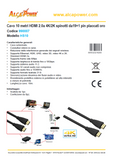 HDMI cable 10 meters 2.0a - 4K-2K Gold 19+1 pin plugs - ALCAPOWER 